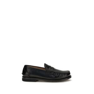 Premiata Black Calf Leather Bos Taurus Slip-On Men's Loafers